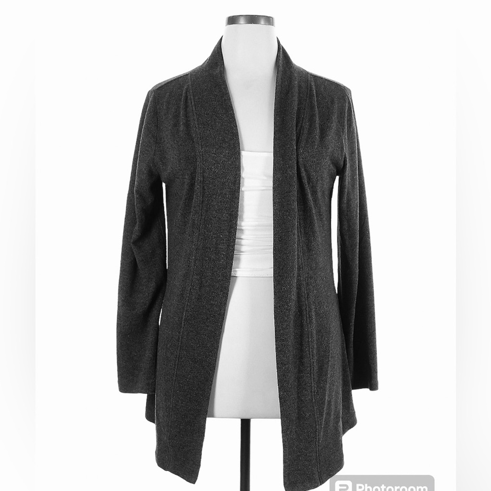 Curfew gray open long cardigan size large